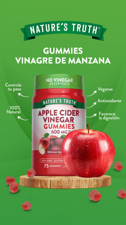 Gomitas de Vinagre de manzana Natures Truth - Apple Cider Vinegar (75 unidades)