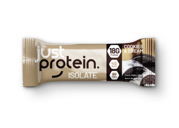 Barra de proteina Just Protein - Cookies & Cream (12 unidades)