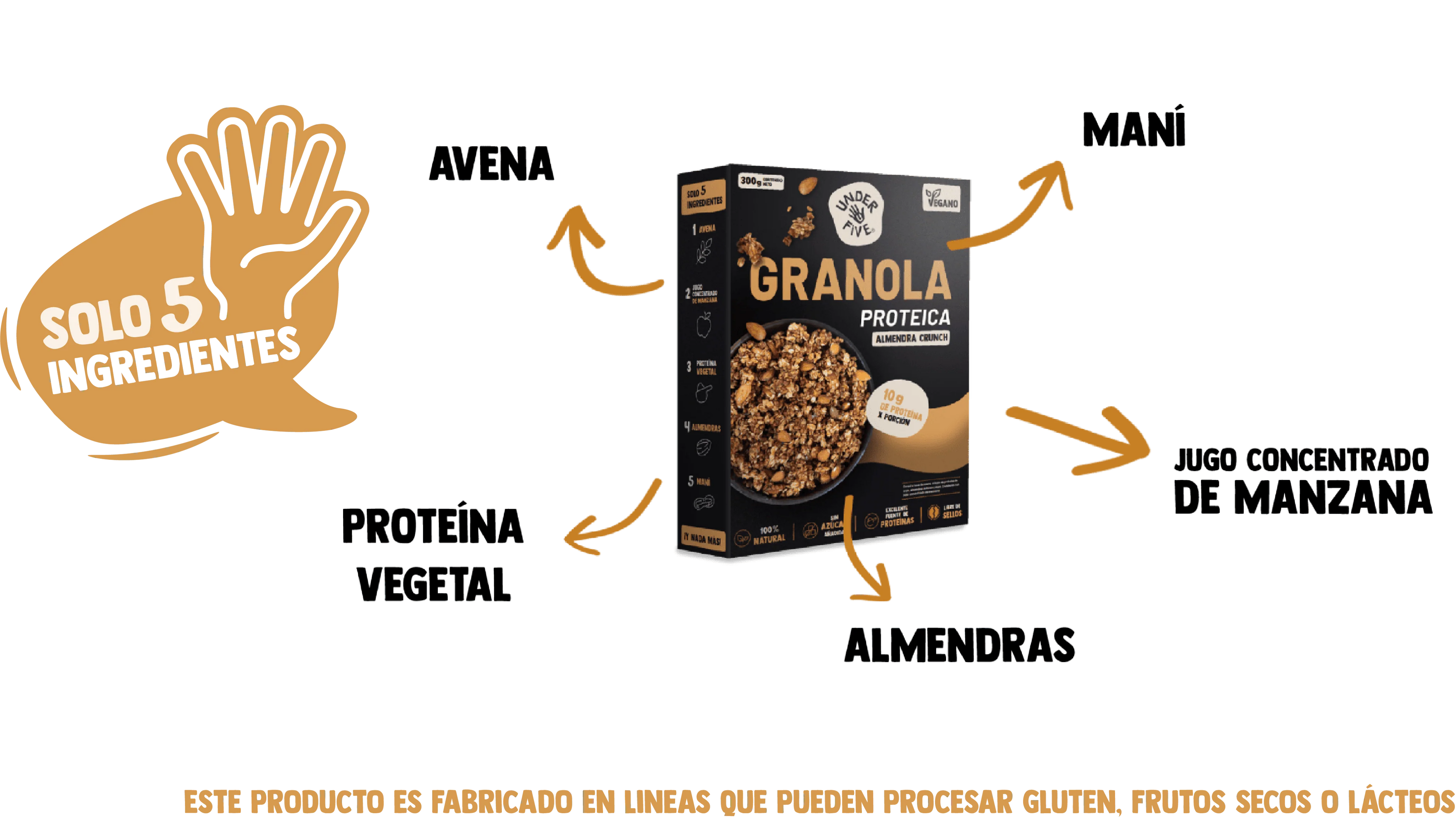 Granola Underfive - Almendra Crunch 300 gr
