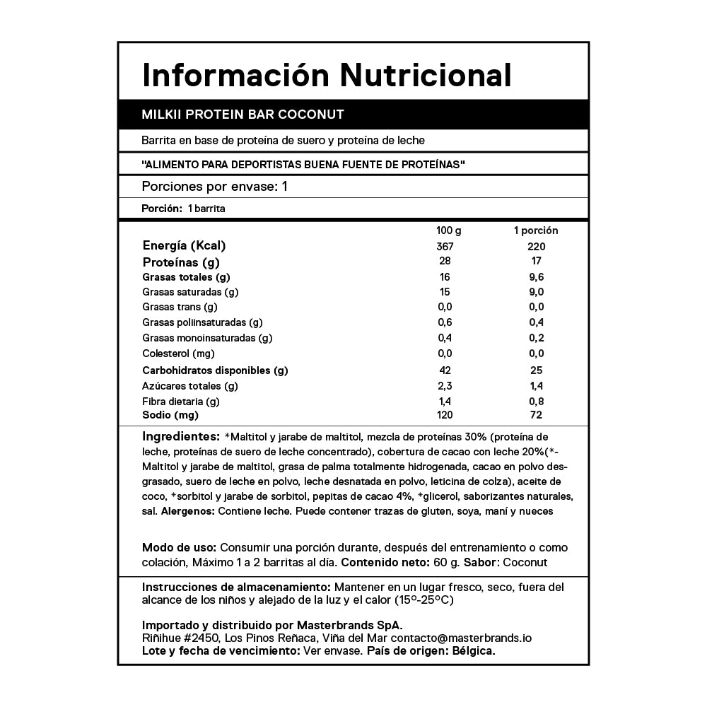 Barra de proteina QNT - Milkii Coconut Flakes (12 unidades)