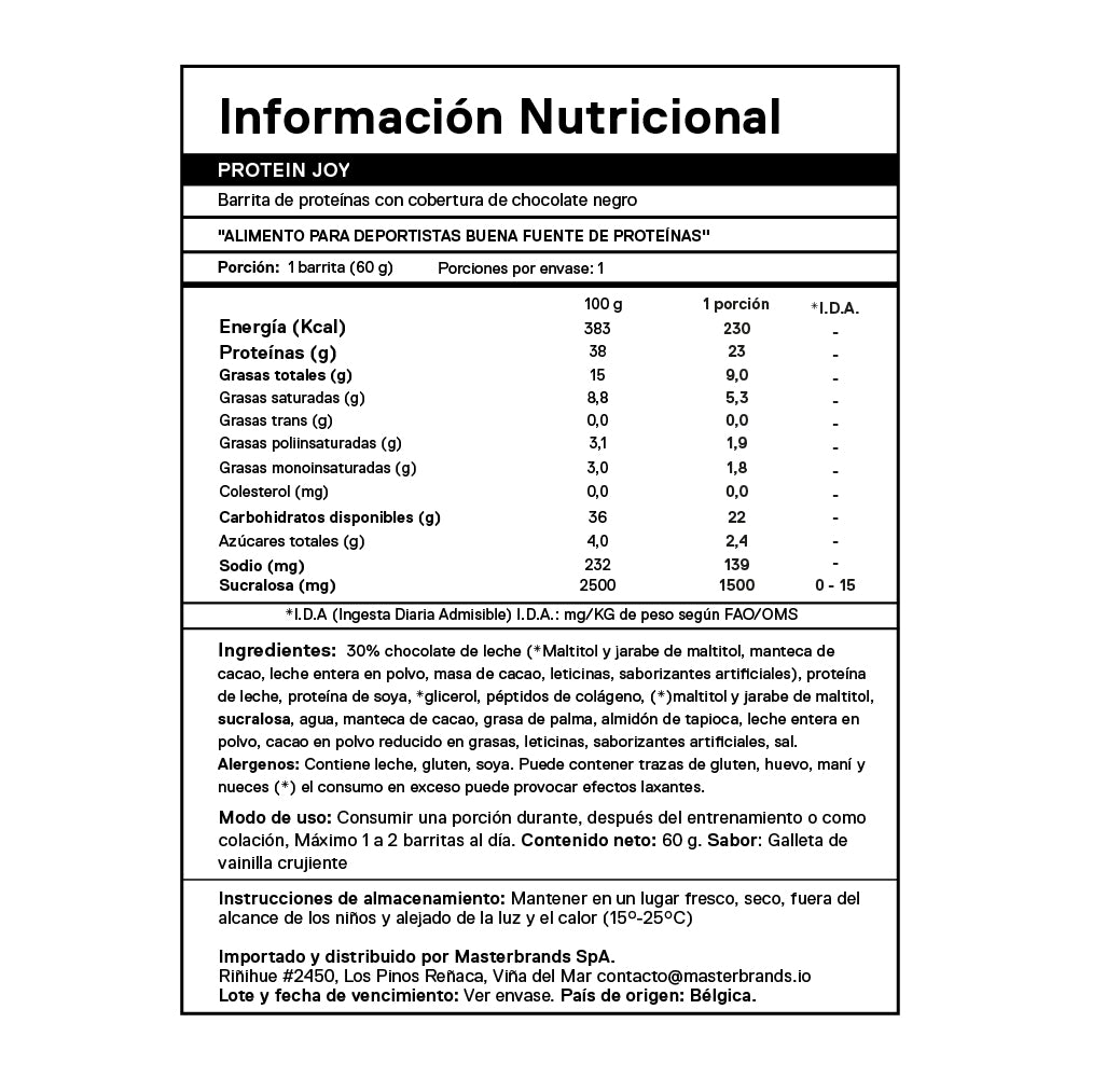 Barras de proteina QNT - Joy Vainilla Ice (12 unidades)